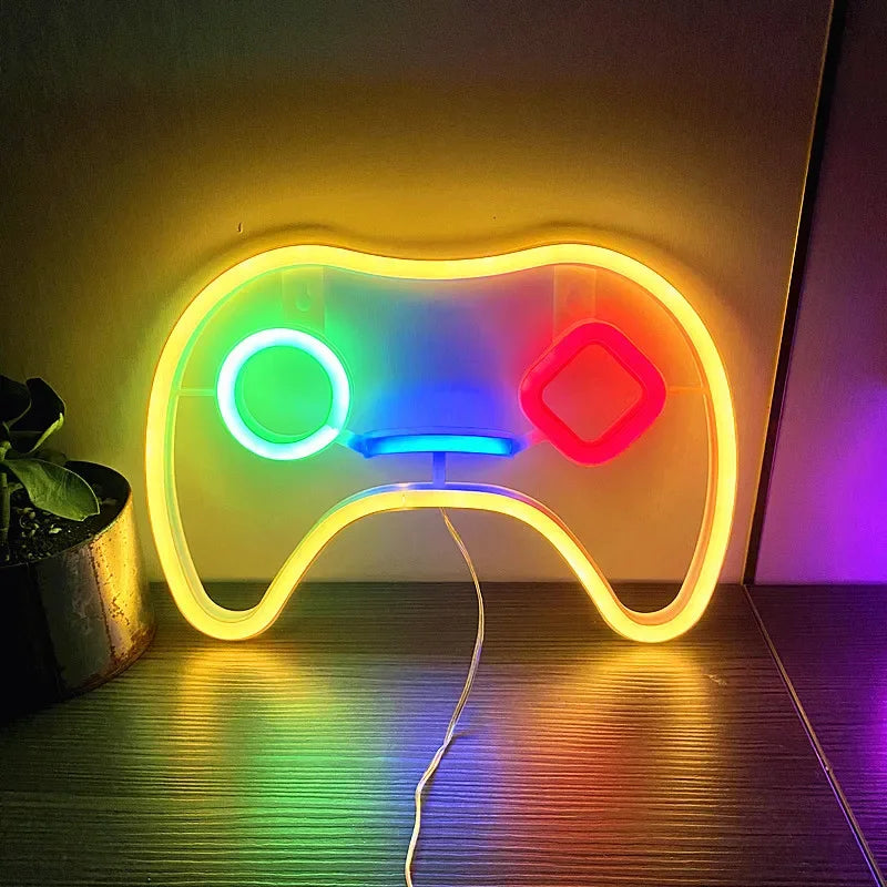 Game Icon Shape Neon Light LED