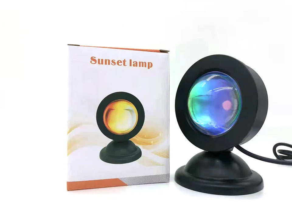 Mini USB Sunset Lamp Led Projector Night Light 16 Colors