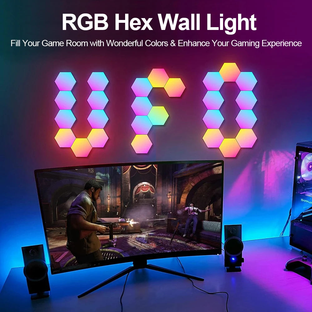 Pack Hexagon Lights Wall