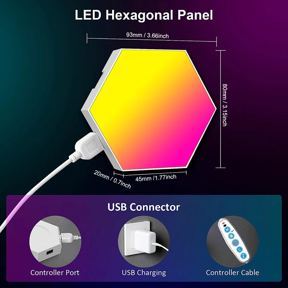 Pack Hexagon Lights Wall